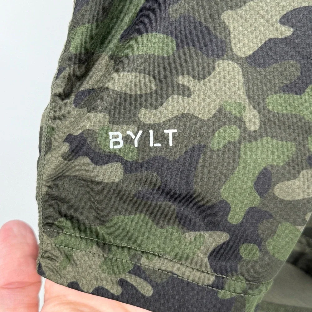 BYLT Premium Basics Mens XXL Camo Long Sleeve Performance Shirt‎ Green Black